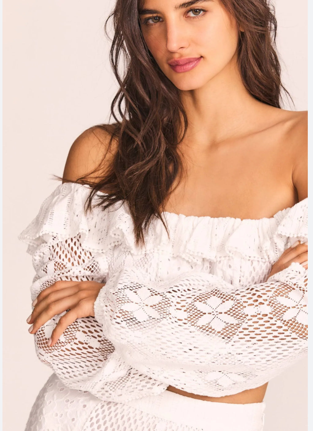 Love Shack Fancy Dorabella Crop Top